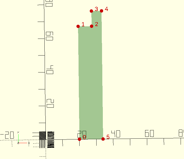 Linke Hälfte Polygon